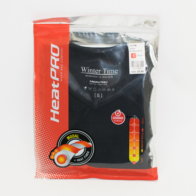 LADIES HEATPRO V NECK SHIRT|,|