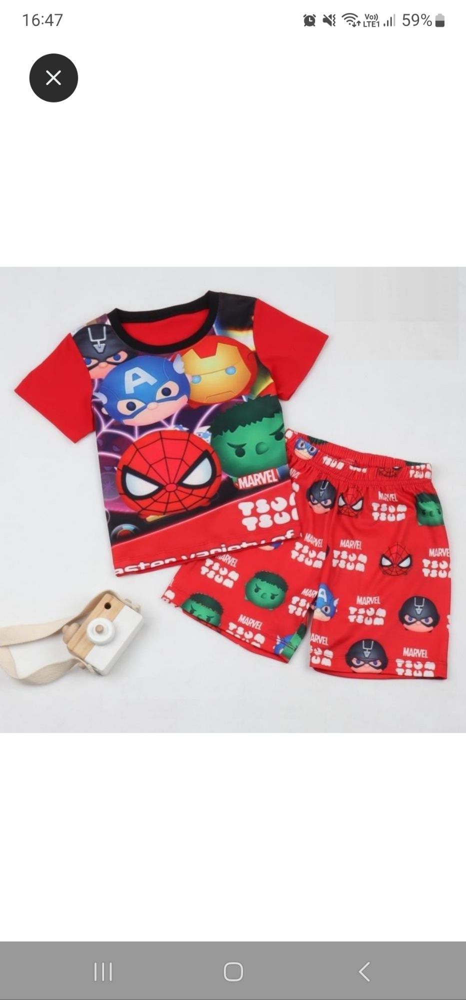 (SG Seller) Marvel Superheroes Cartoon Boys Girls Kids Short Sleeve Set 7T|,|