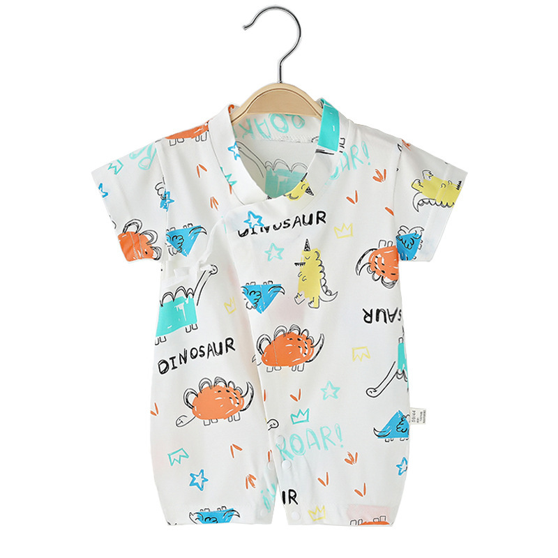 Baby Kimono Romper Cotton Cute Short Sleeve Bodysuits|,|