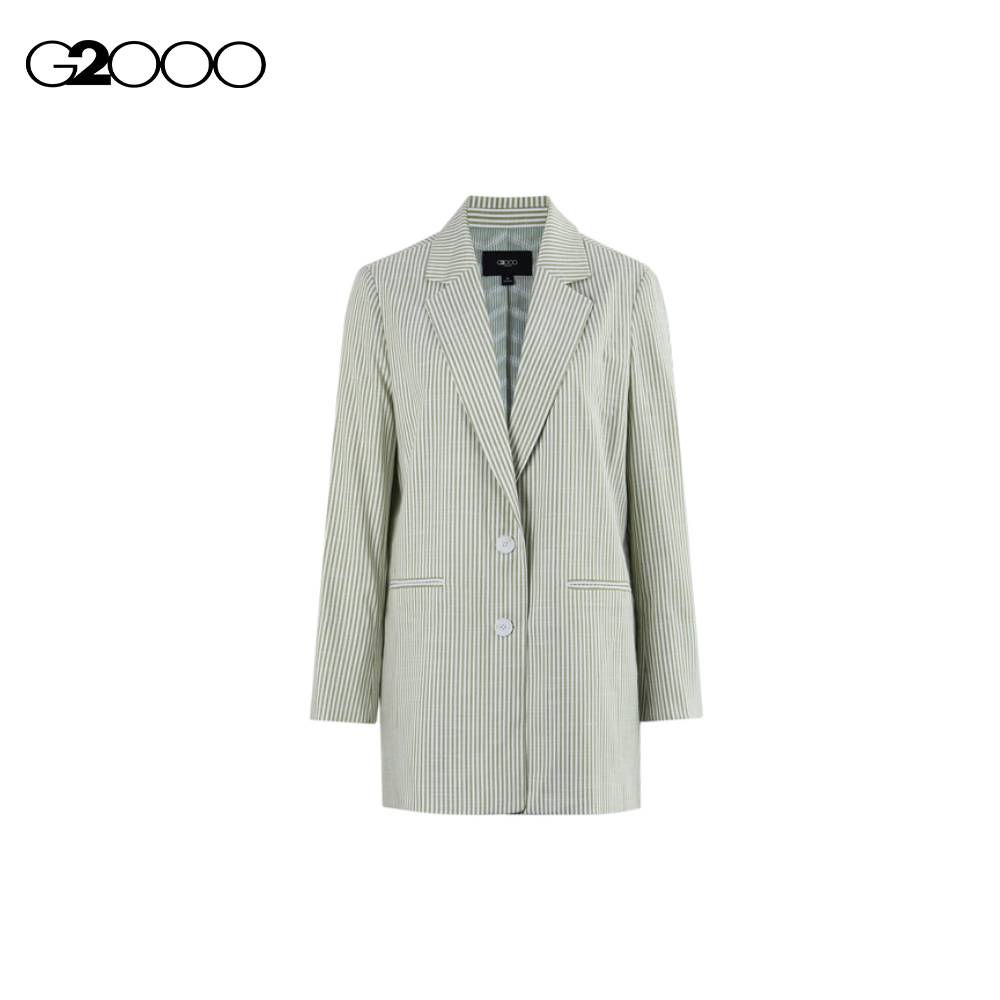 G2000 Women Danielle Boyfriend Fit Wide Stripe Blazer|,|