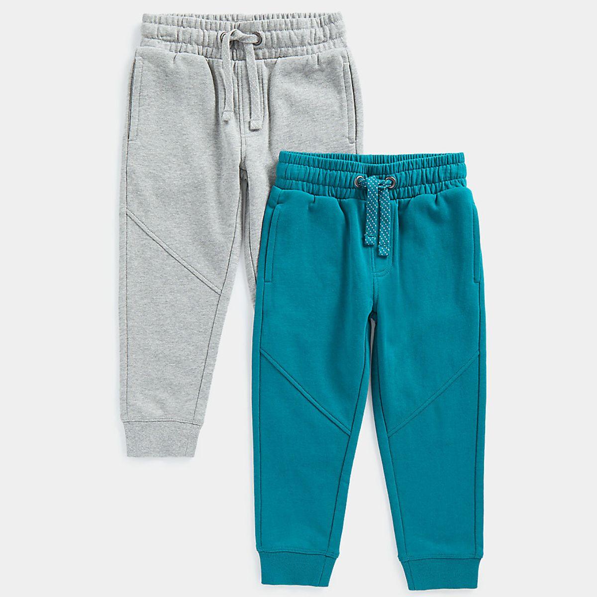 Mothercare Grey and Teal Joggers - 2 Pack|,|