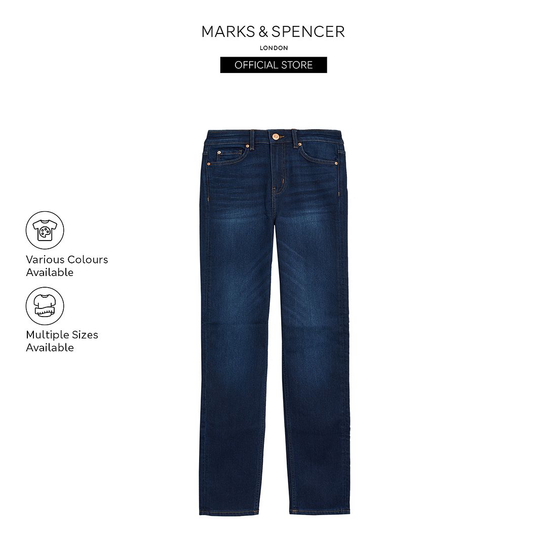 M&amp;S Sienna Straight Leg Jeans With Stretch - T57/7566|,|