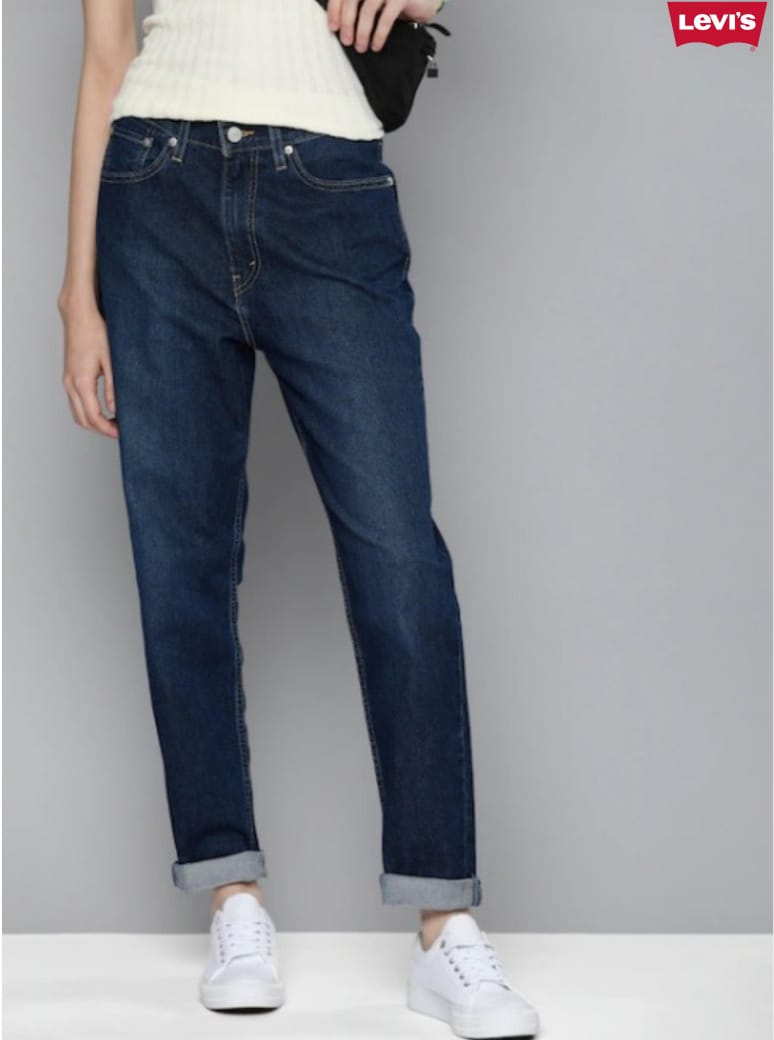 (100% Original) Levi&#x27;s Women Mom Fit High-Rise Light Fade STRETCHABLE Jeans|,|