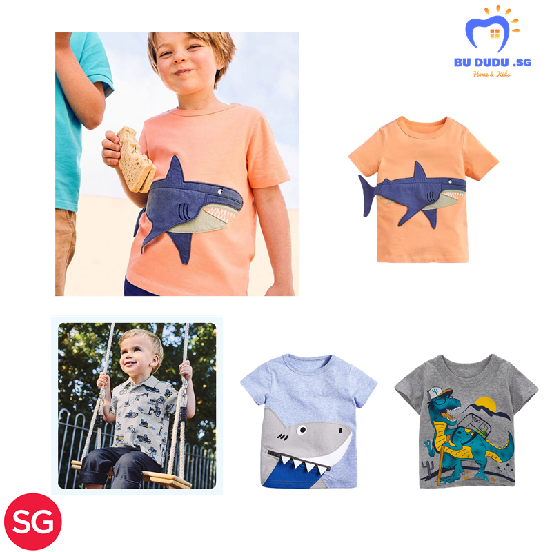 [SG Seller] Clearance 100% Cotton Kids T-shirts Boys Top Many Designs Kids Clothes/|,|