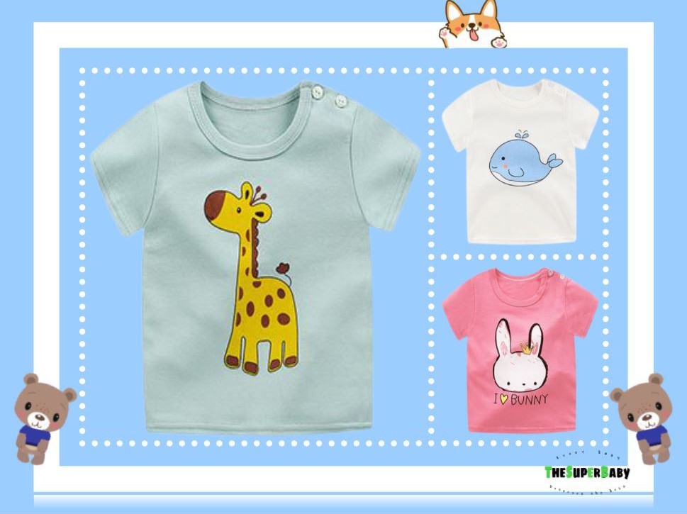 [SG Seller] Animals T-shirt for Toddlers (100% Cotton)|,|