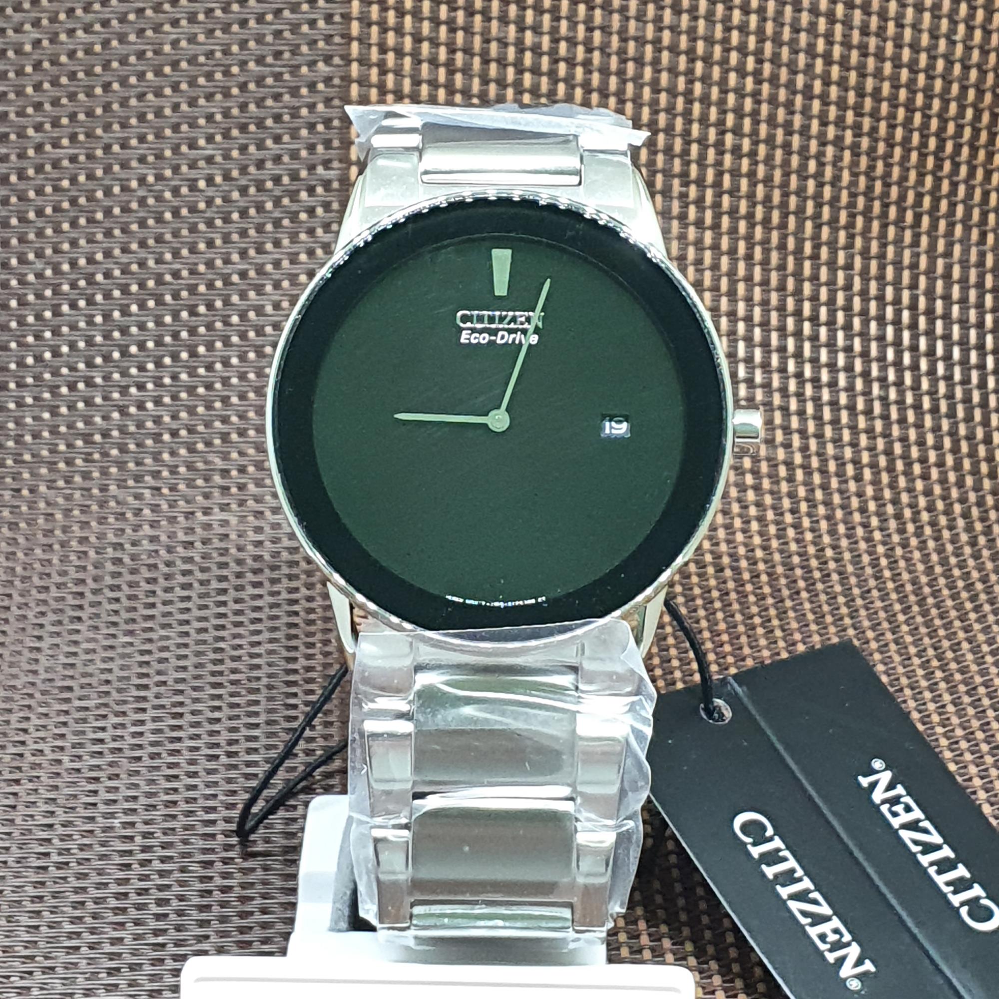 [TimeYourTime] Citizen Eco Drive AU1060-51E Axiom Men Stainless Steel Black Analog Solar Watch|,|