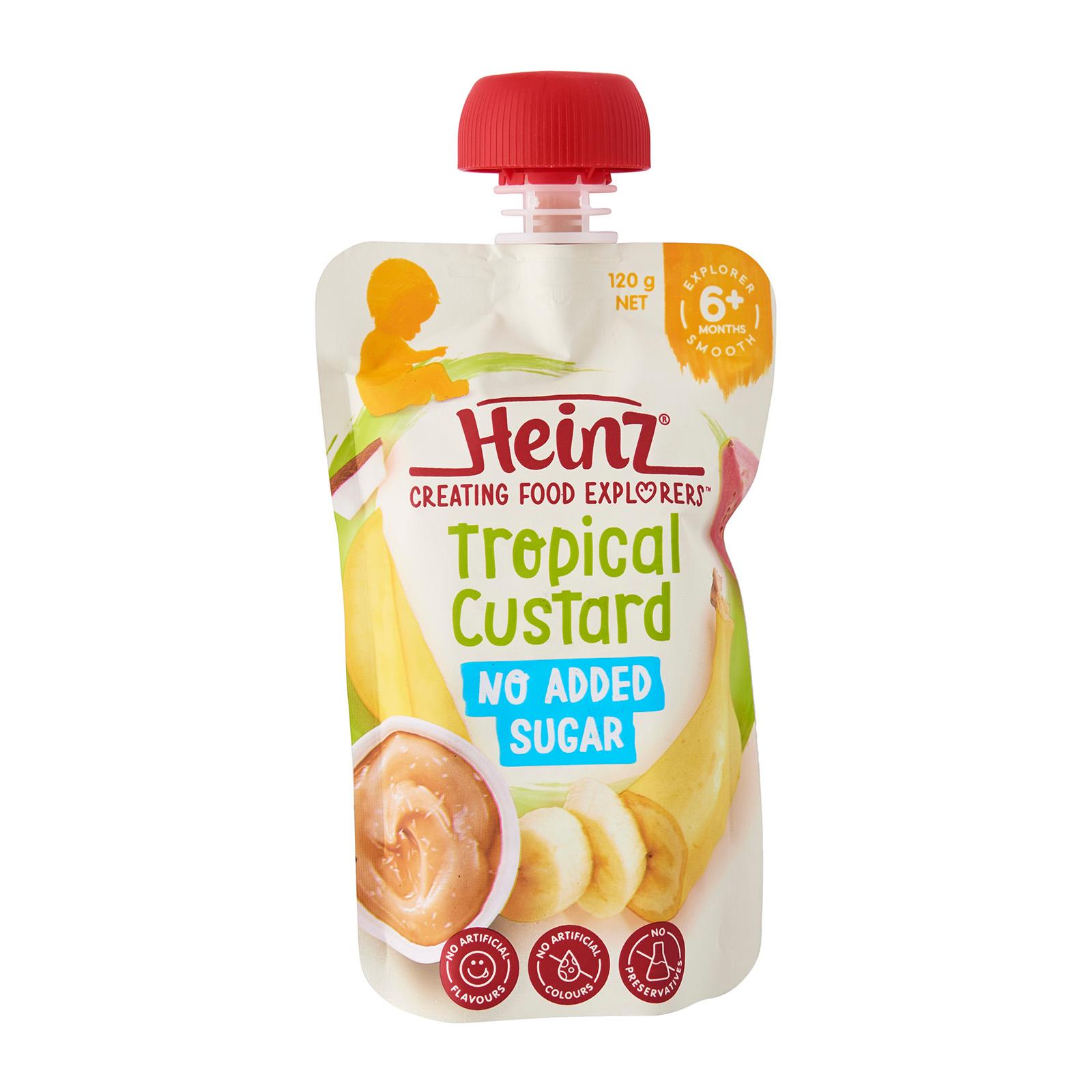 Heinz Little Kids Tropical Custard No Added Sugar Pouch|,|