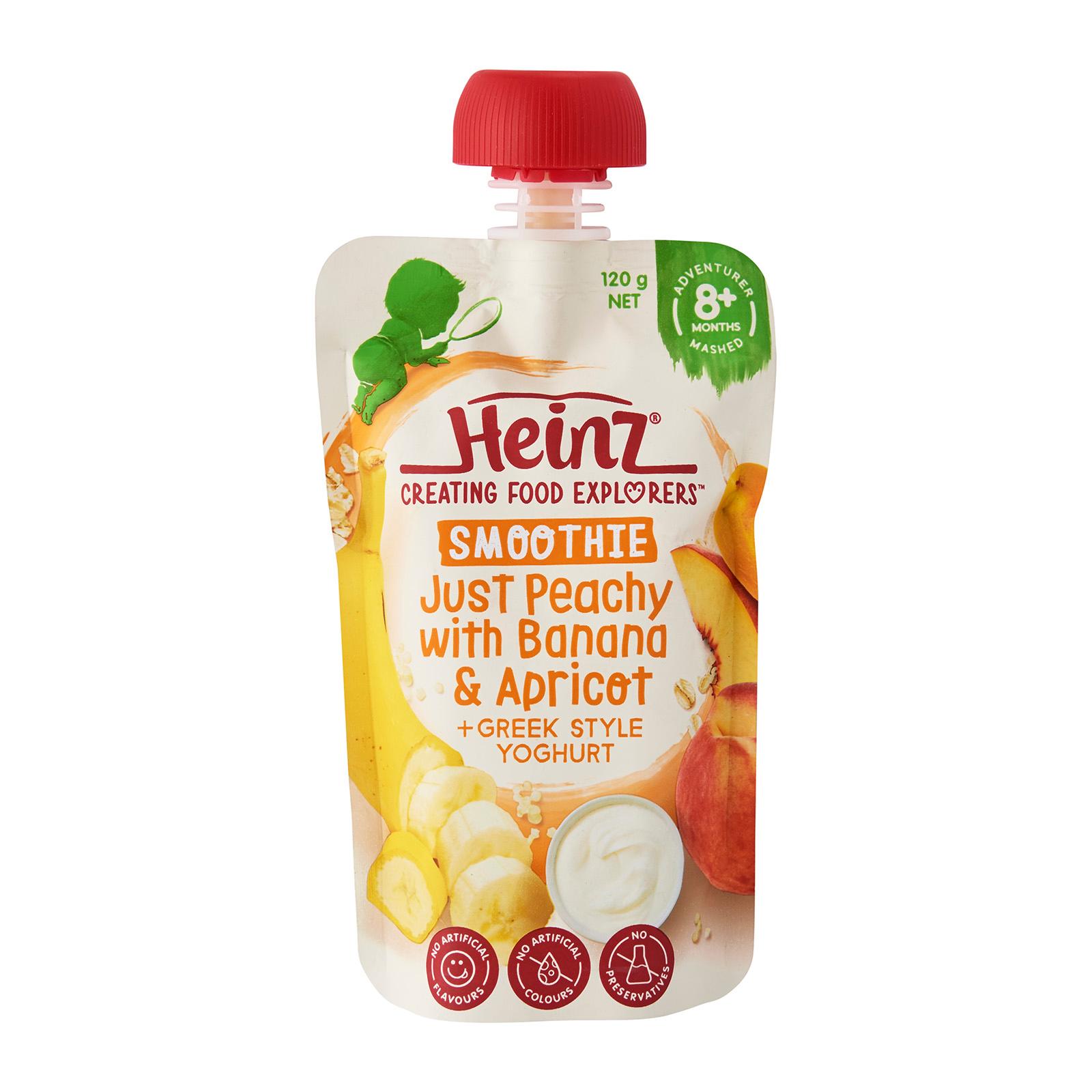 Heinz Little Kids Banana Peach Apricot Smoothie Pouch|,|