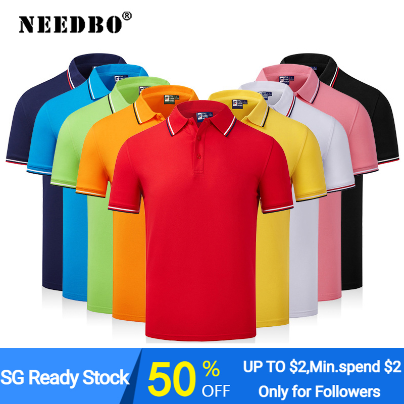 [Singapore Seller] NeedBo Cotton Men Polo Shirts Short Sleeves T-Shirt for Men Plus Size S-4XL|,|