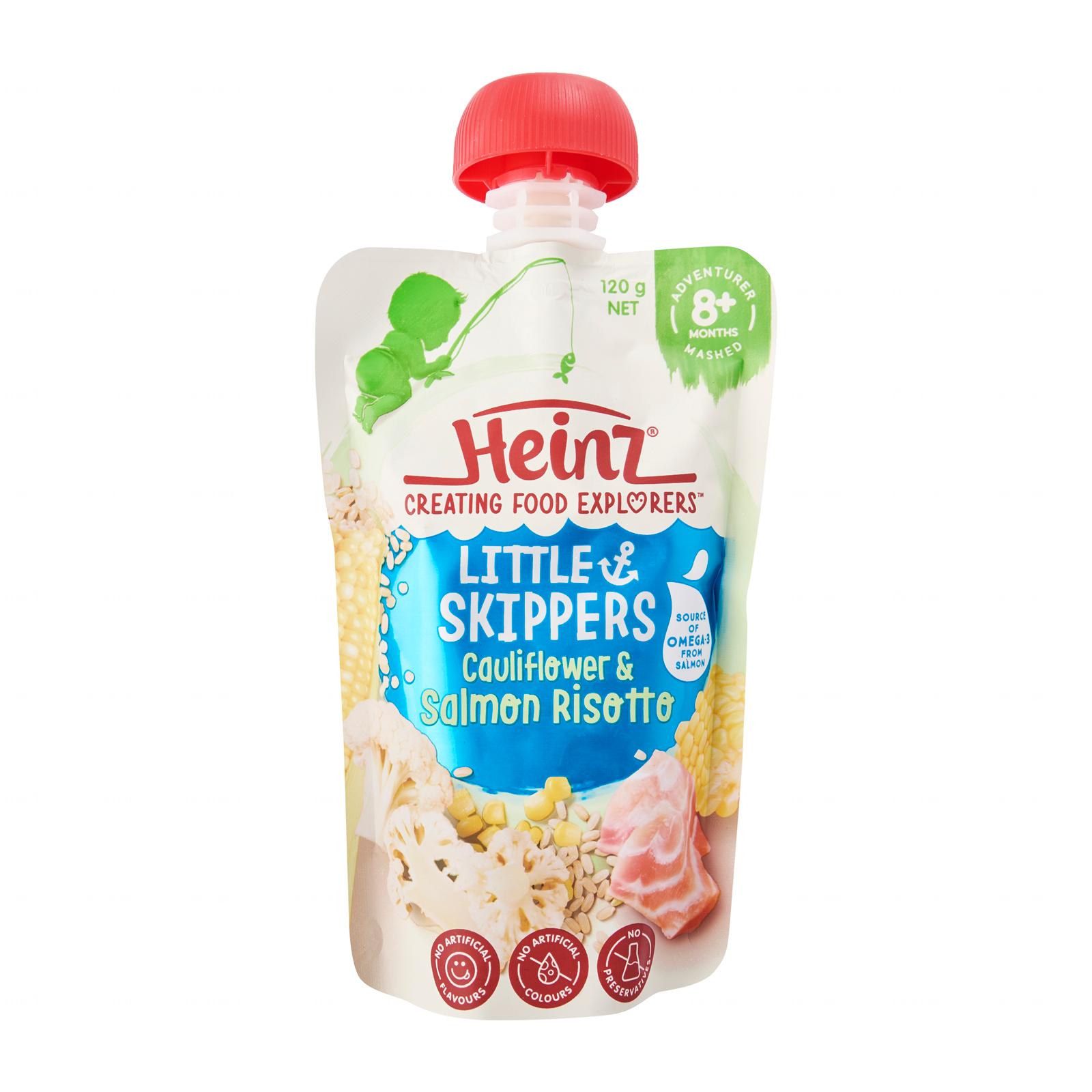Heinz Little Kids Little Skippers Creamy Cauliflower And Salmon Risotto Pouch 8+ Months|,|
