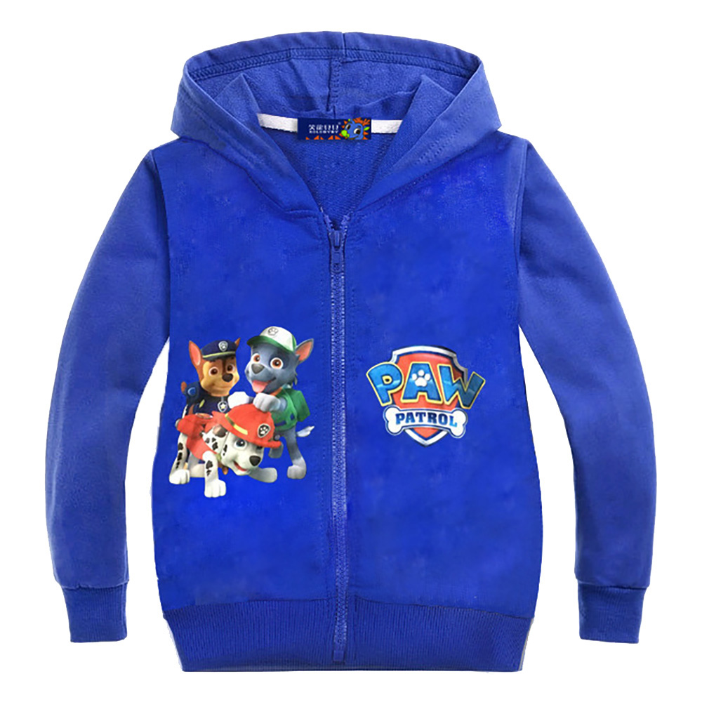 Baby Boy Jacket Coat Hoodies Cartoon Paw Patrol Print Long Sleeved Thin Hooded Coats Jackets 1 to 8 Years|,|