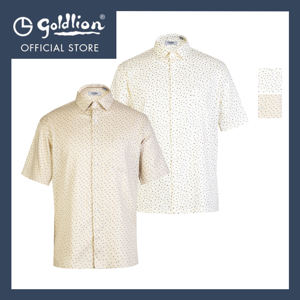 Goldlion Smart Regular Fit Cotton Short-Sleeved Shirt|,|