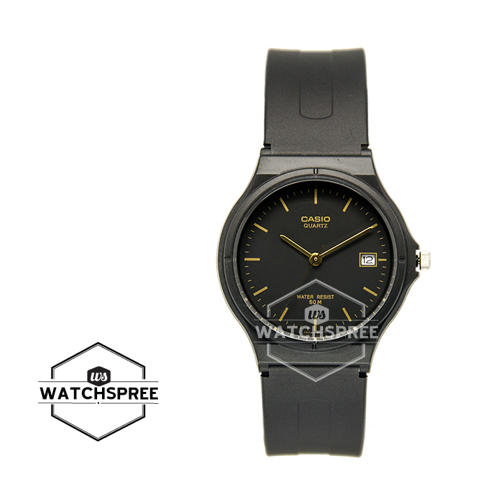 [Watchspree] Casio Classic Analog Black Resin Band Watch MW59-1E MW-59-1E [Kids]|,|