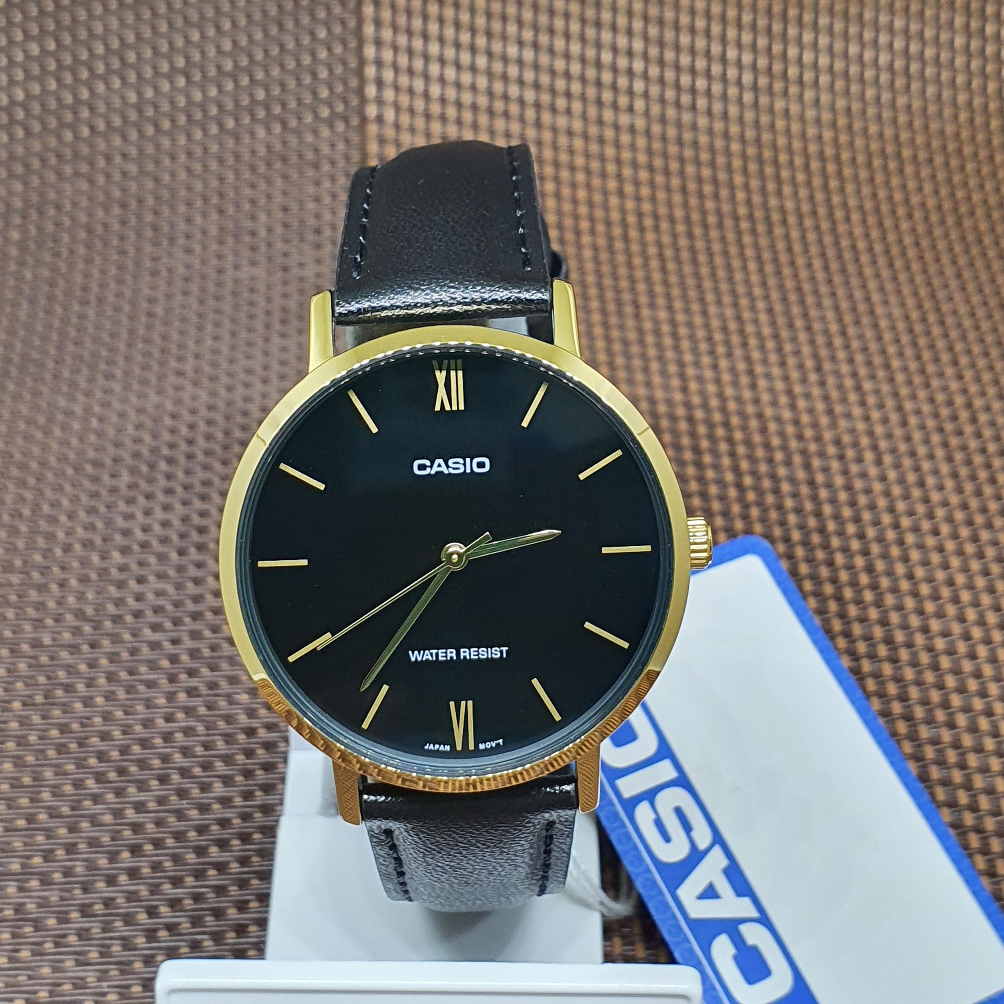 [TimeYourTime] Casio LTP-VT01GL-1B Standard Analog Black Leather Strap Ladies Dress Casual Watch|,|