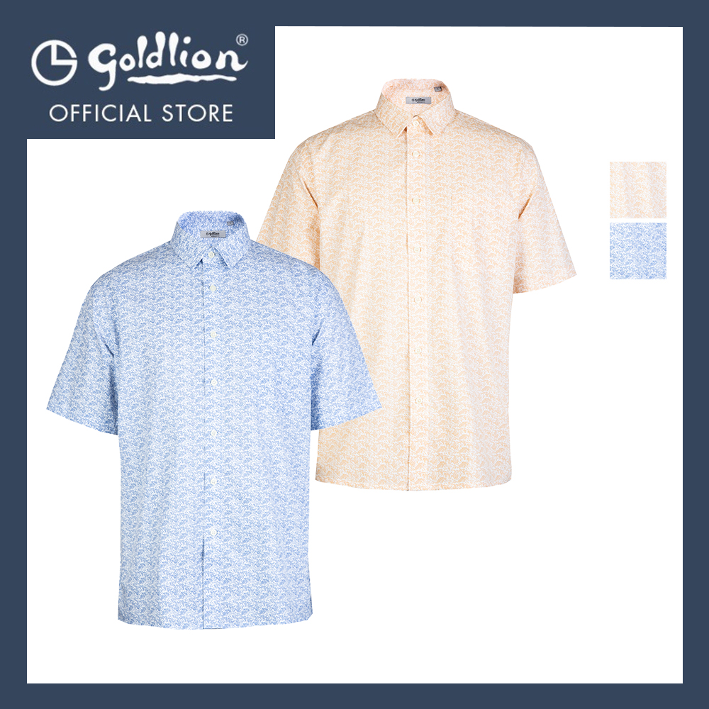 Goldlion Smart Casual Fit Cotton Short-Sleeved Shirt|,|
