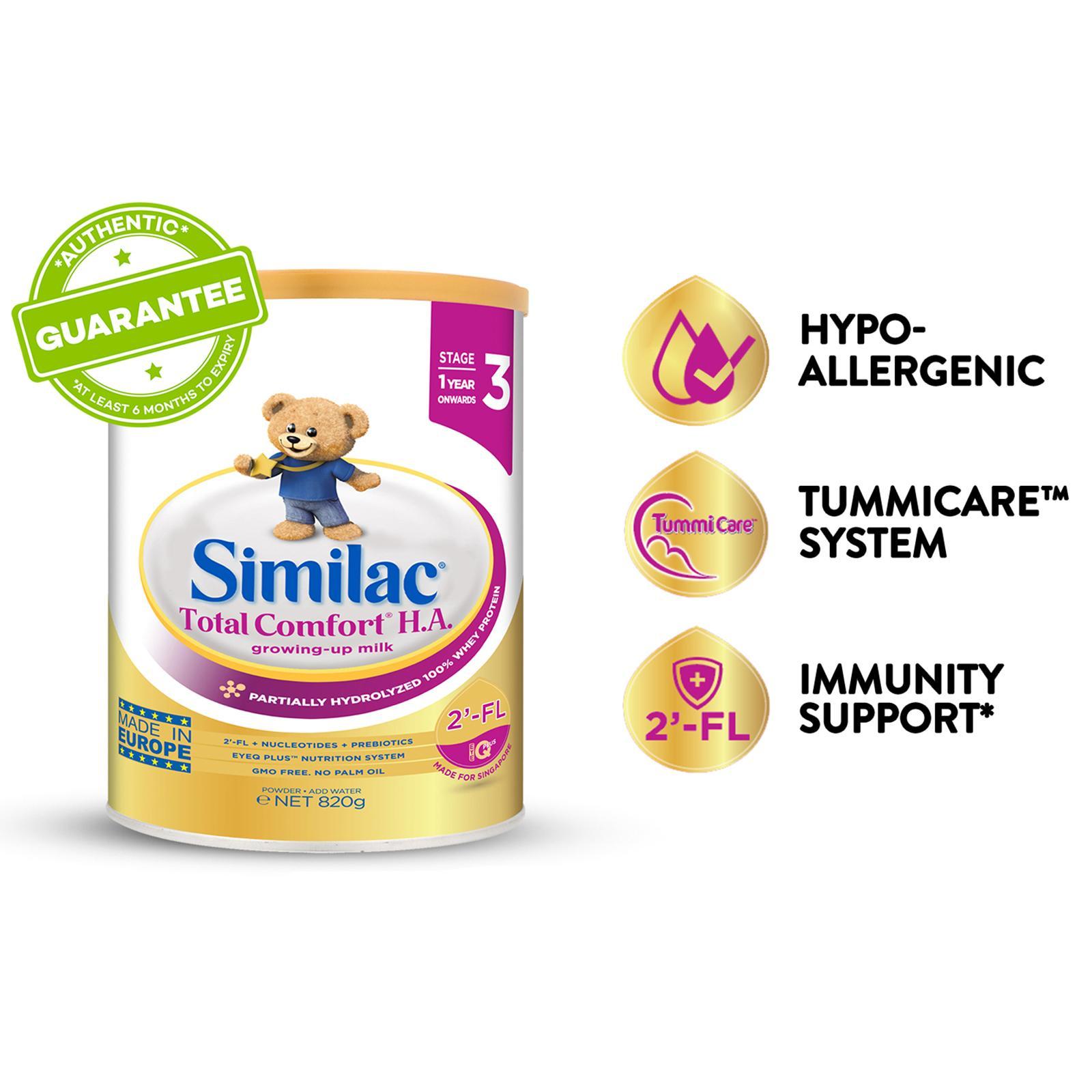 Similac Total Comfort Stage 3 Baby Milk Powder Formula 2&#x27;-FL - 820G|,|