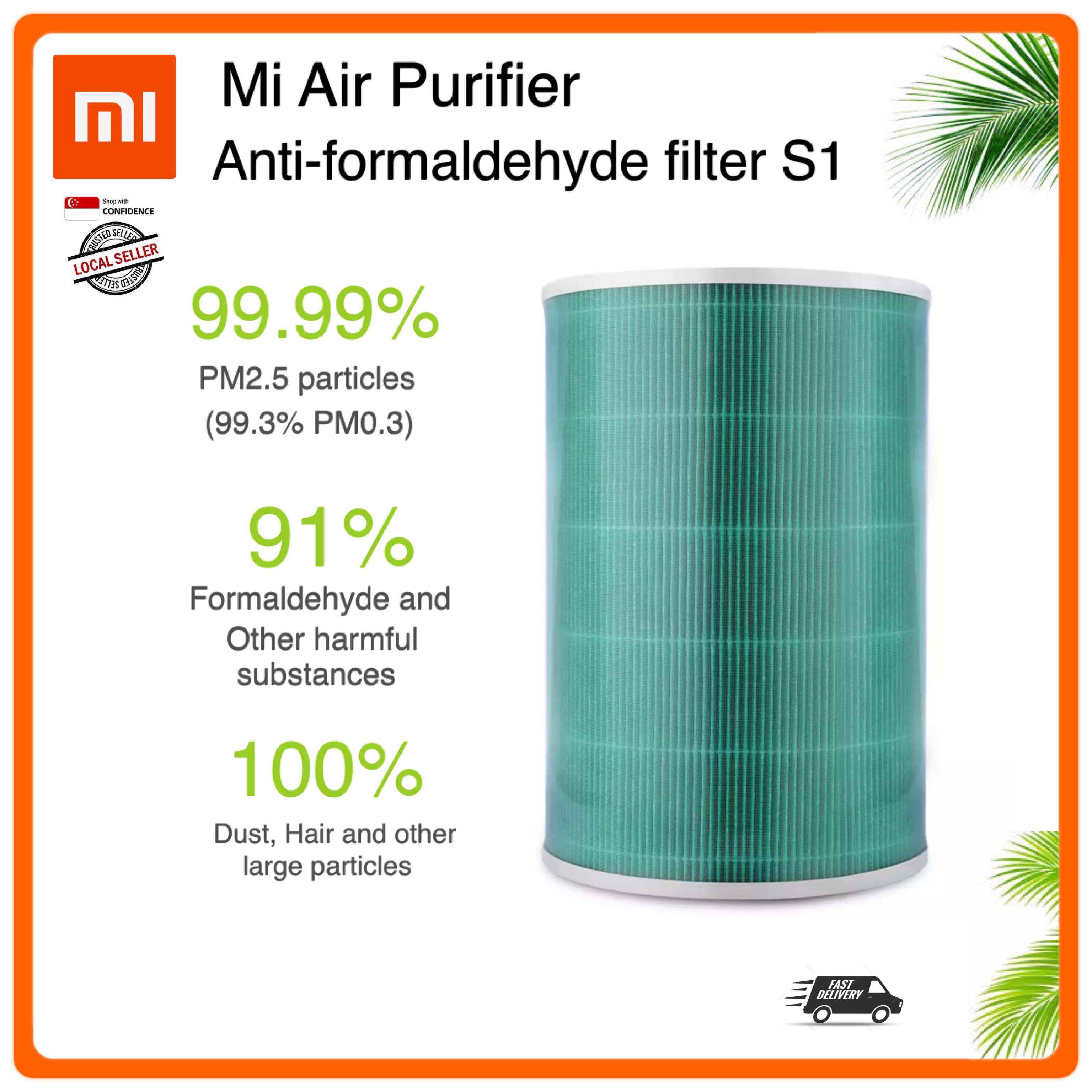 Original Xiaomi Mi Air Purifier Filter [Anti-Formaldehyde Filter Enhanced S1] | Compatible with Mi Air Purifier  2 / 2S / 2H / 3C / 3H &amp; Pro|,|