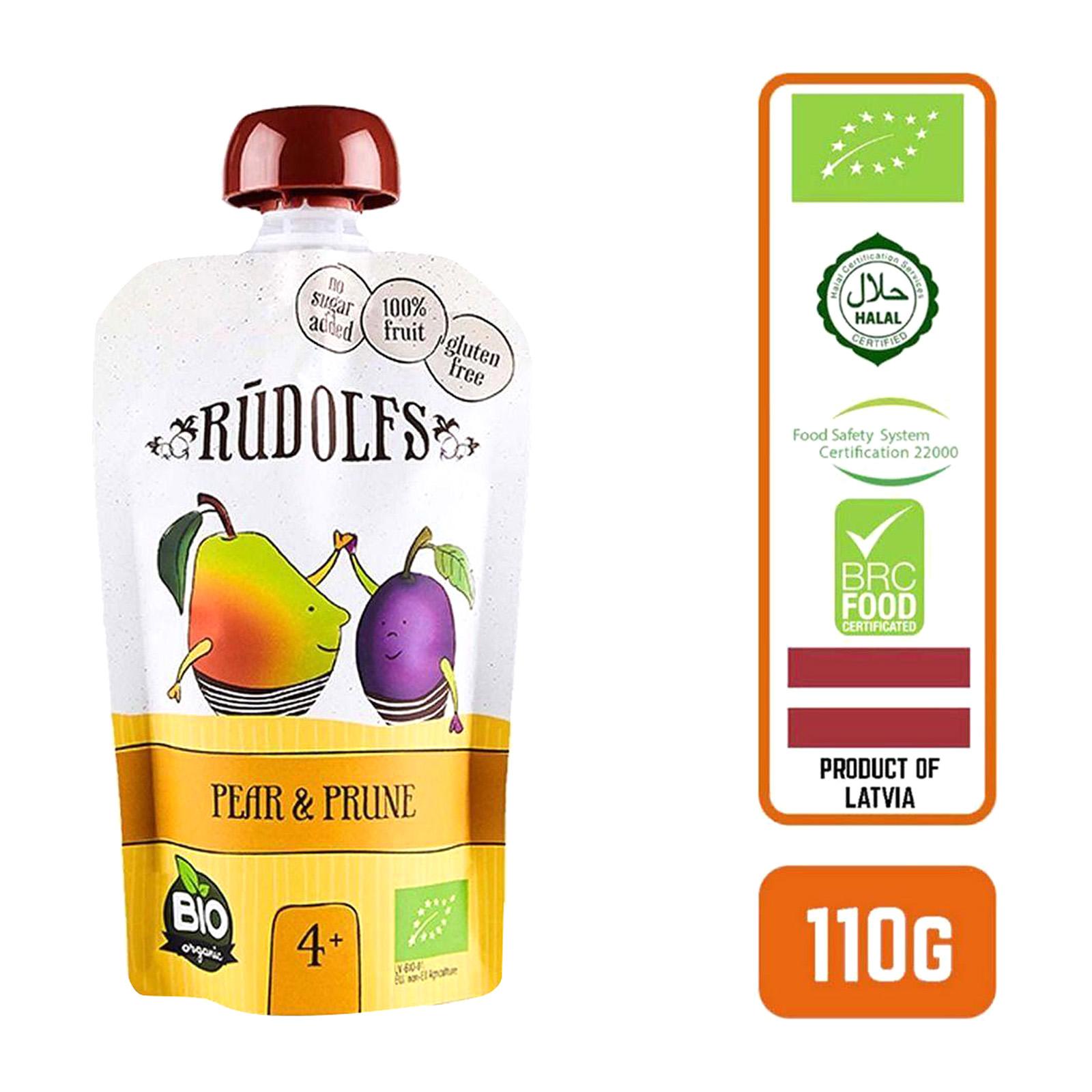 Rudolfs Baby Organic Pear And Prune 4 Plus Months|,|