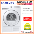 [BULKY] Samsung DV80T6220HH/SP Heat Pump Dryer 8kg|,|