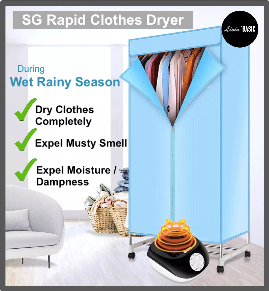 Clothes Dryer / UV Electric Portable Clothes Drying Machine / 1000W Indoor Cloth Storage / Rack / Dryer / Foldable Space Efficient LIVINBASIC™|,|